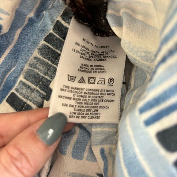 Chino x Anthropologie Relaxed Floral Printed Side Stripe Chino Ankle Pants 26 - Picture 5 of 12